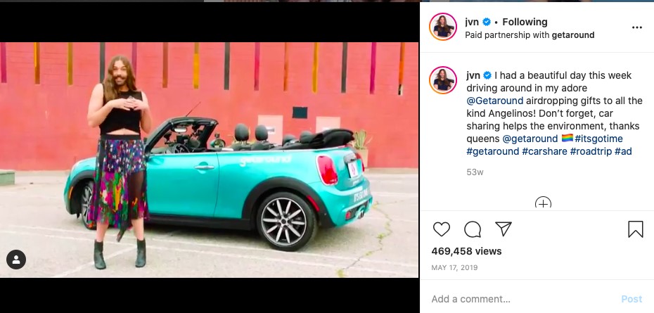 Car Sharing App Partnered with Influencers For App Promotion